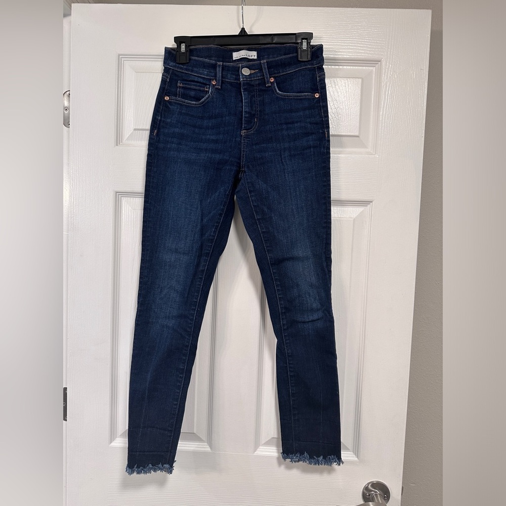 LOFT Dark Wash Skinny Jeans - Size 2